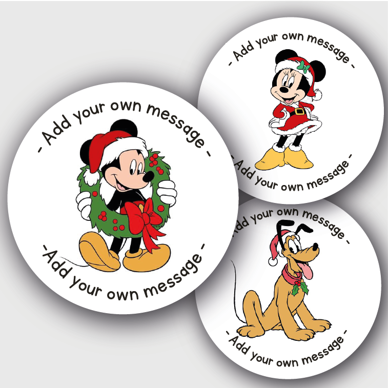 24 Mixed Personalised Christmas Stickers SS32